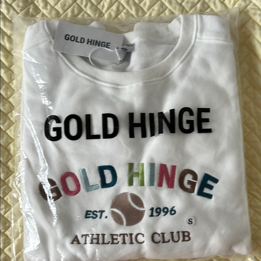 Gold Hinge Women's Athletic Club White Sweatshirt